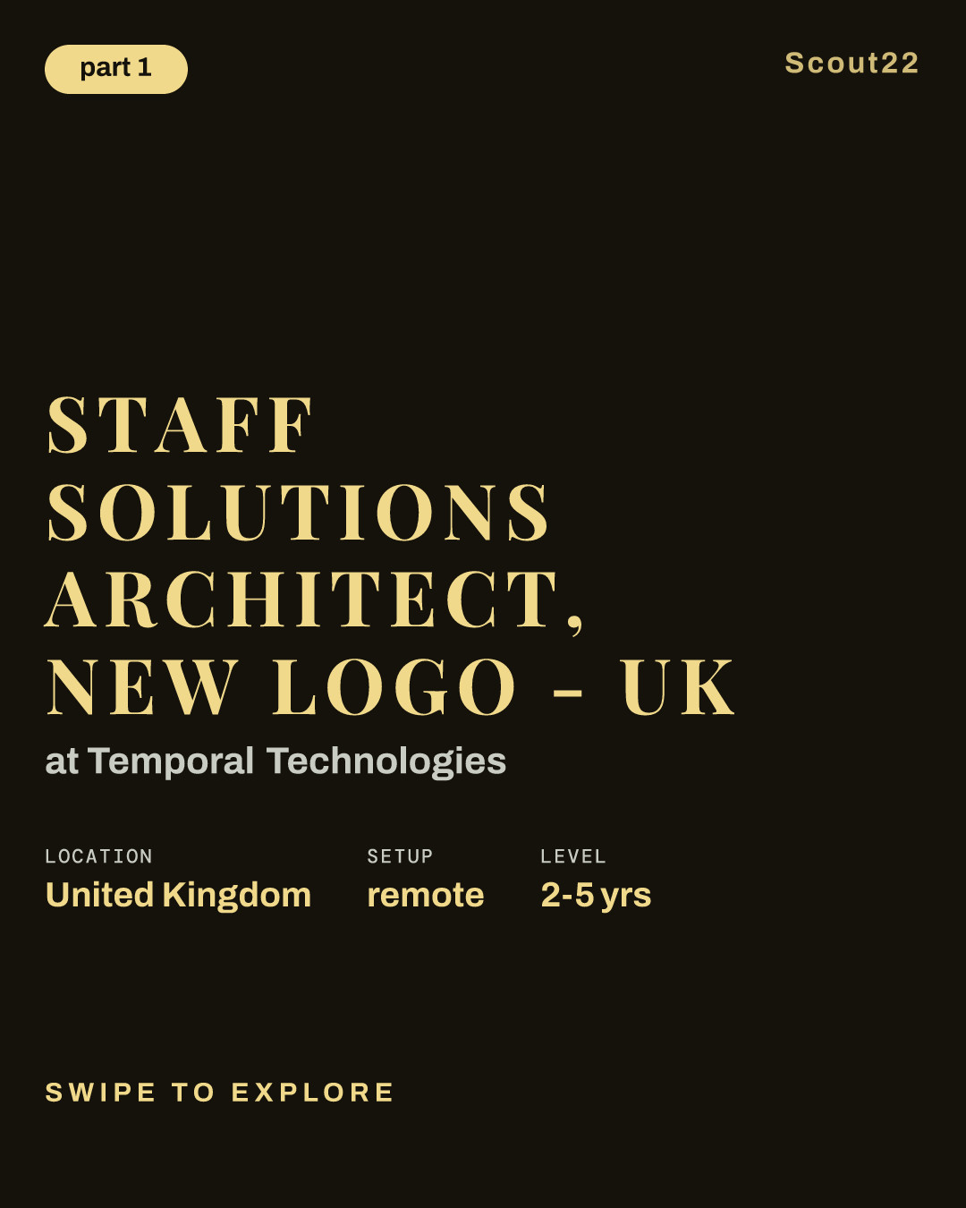Staff Solutions Architect, New Logo - UK at Temporal Technologies
