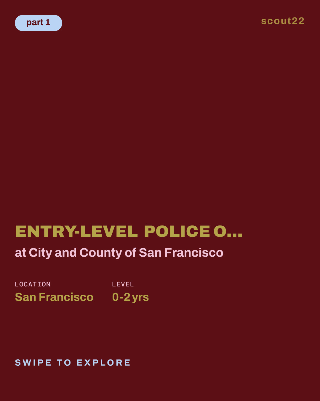 Entry-Level Police Officer - San Francisco Police Department (Q002) List: C00417 at City and County of San Francisco