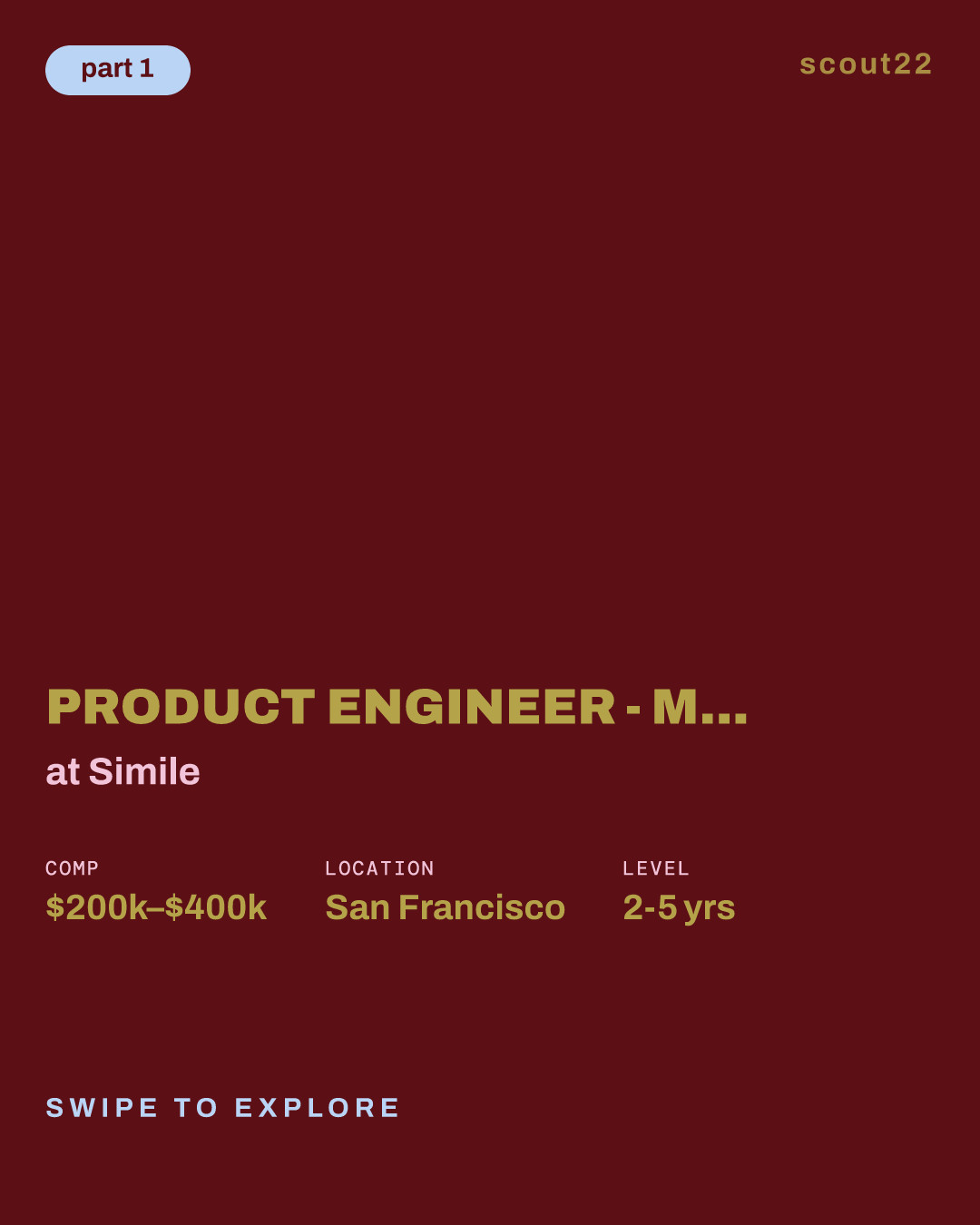 Product Engineer - Member of Technical Staff at Simile