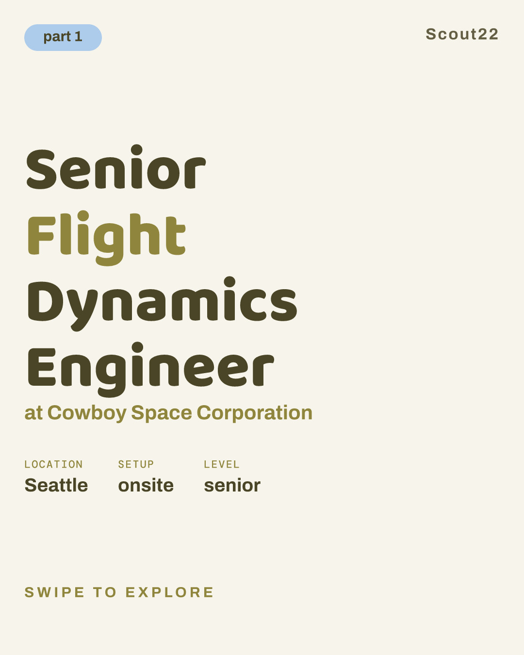 Senior Flight Dynamics Engineer at Cowboy Space Corporation