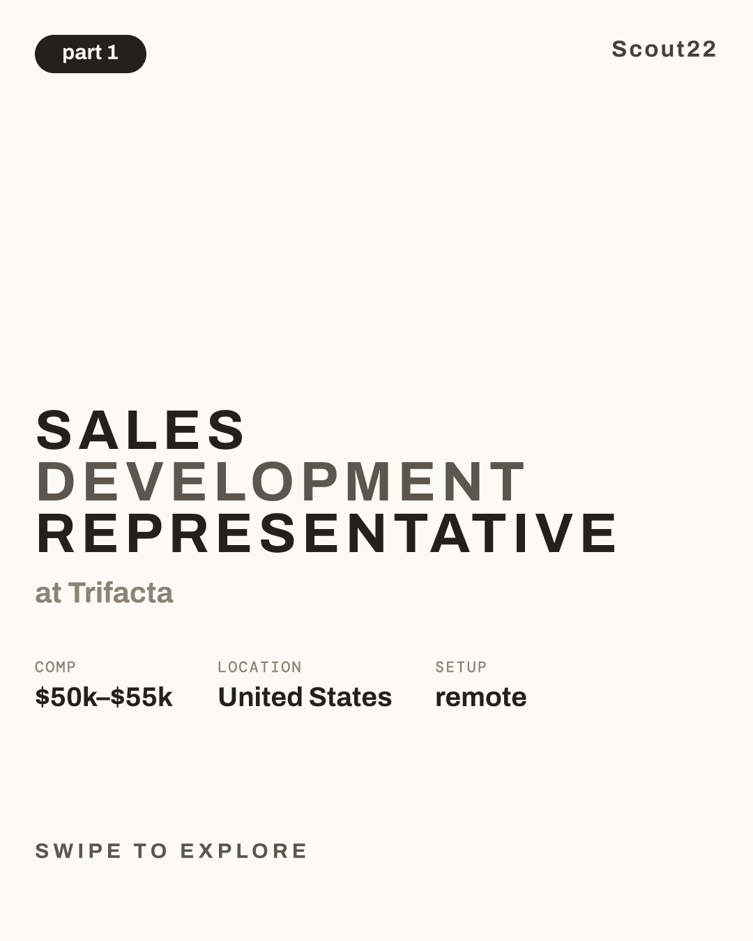 Sales Development Representative at Trifacta