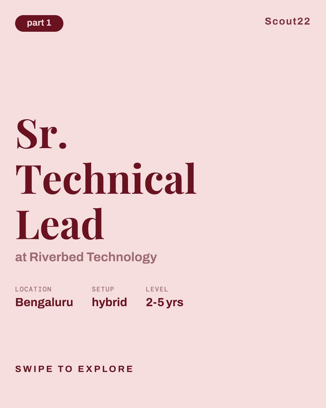 Sr. Technical Lead at Riverbed Technology