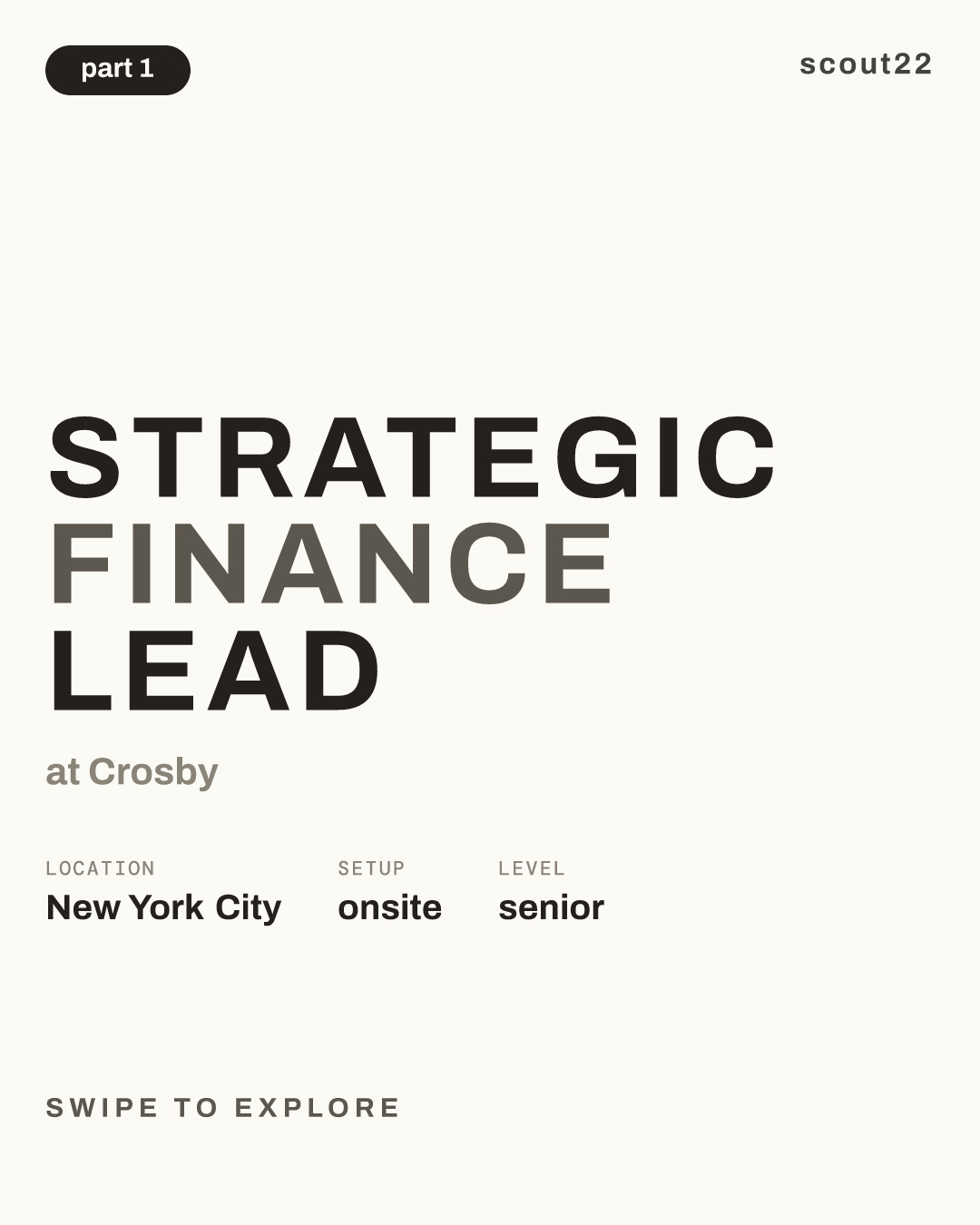 Strategic Finance Lead at Crosby
