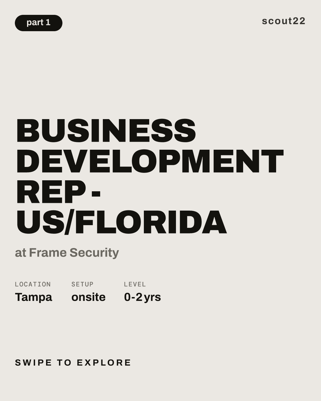 Business Development Rep - US/Florida at Frame Security