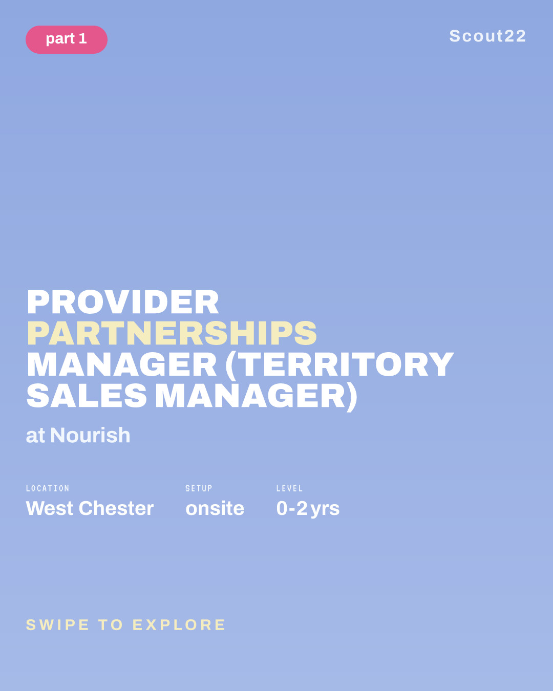 Provider Partnerships Manager (Territory Sales Manager) at Nourish