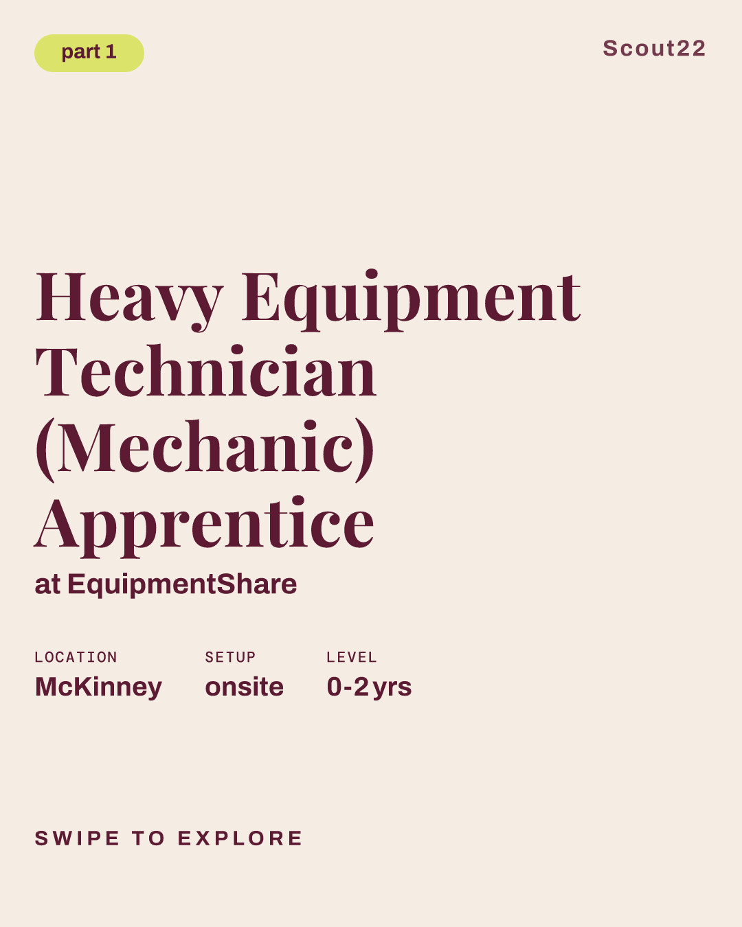 Heavy Equipment Technician (Mechanic) Apprentice at EquipmentShare