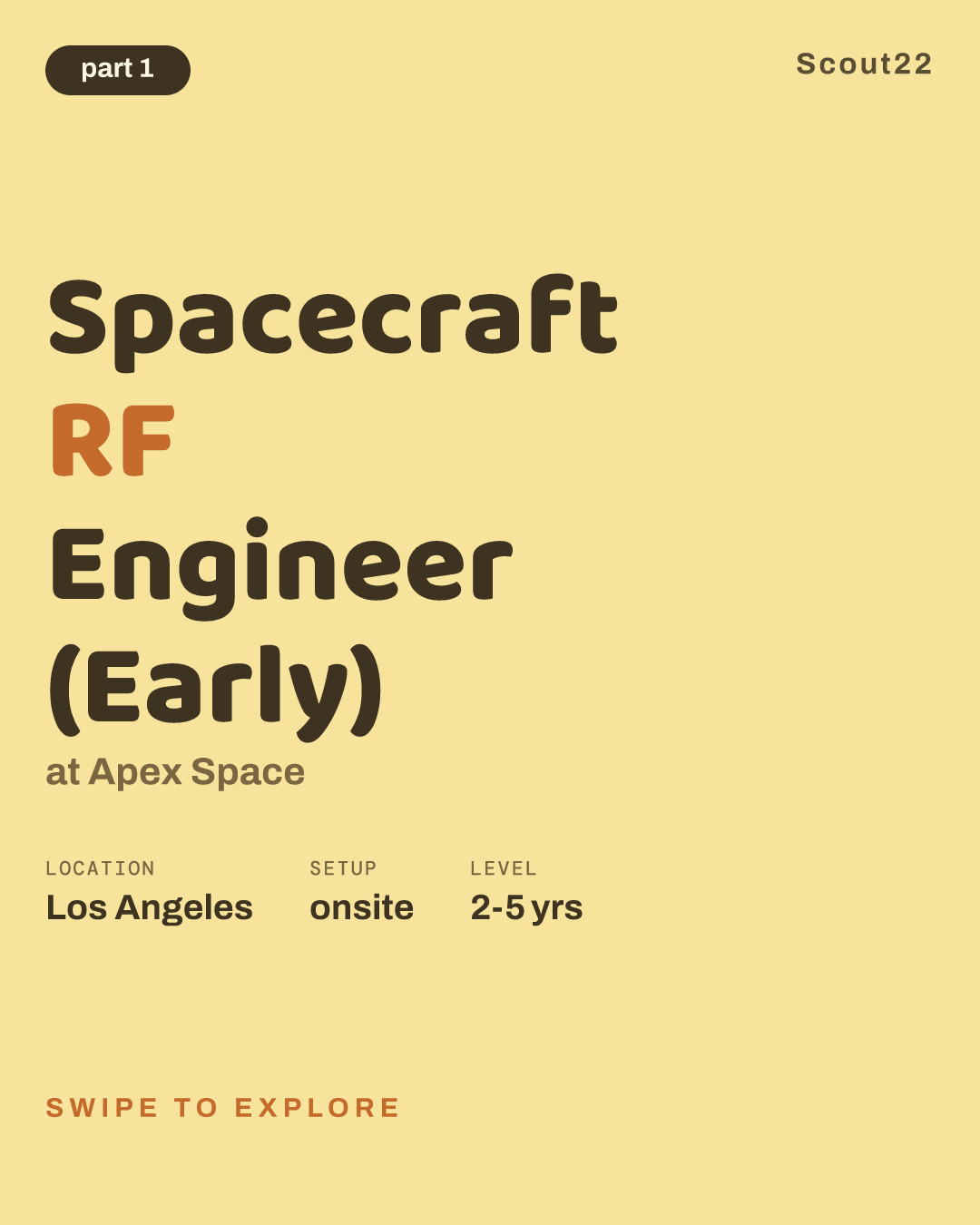 Spacecraft RF Engineer (Early) at Apex Space