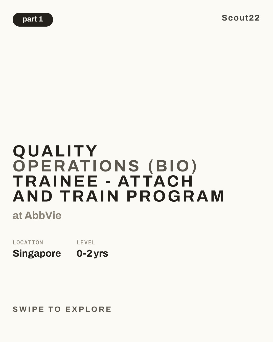 Quality Operations (Bio) Trainee - Attach and Train Program at AbbVie