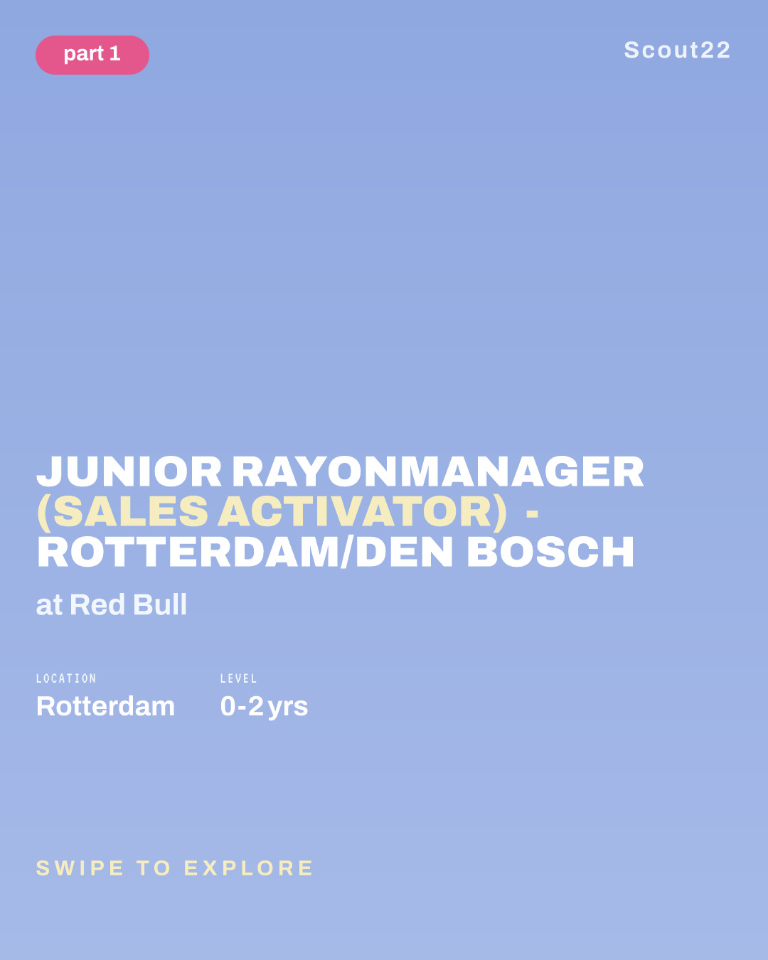 Junior Rayonmanager (Sales Activator) - Rotterdam/Den Bosch at Red Bull