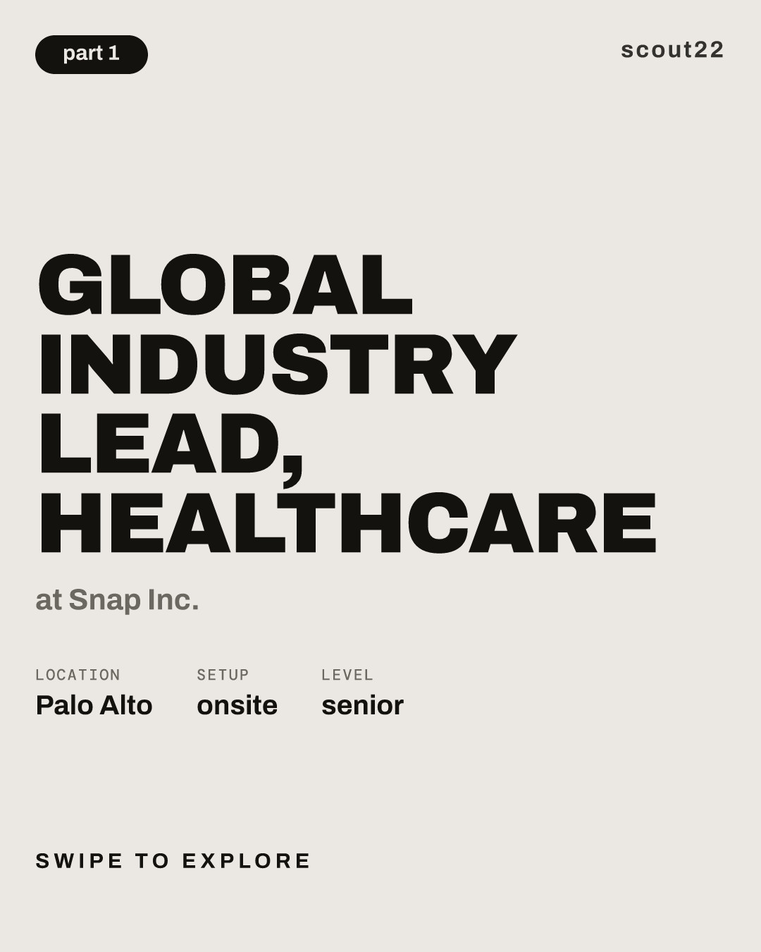 Global Industry Lead, Healthcare at Snap Inc.