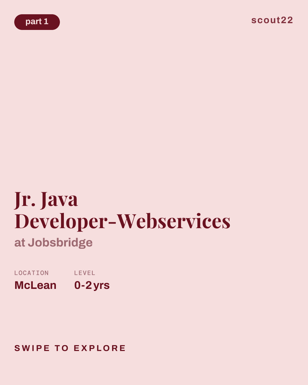 Jr. Java Developer-Webservices at Jobsbridge