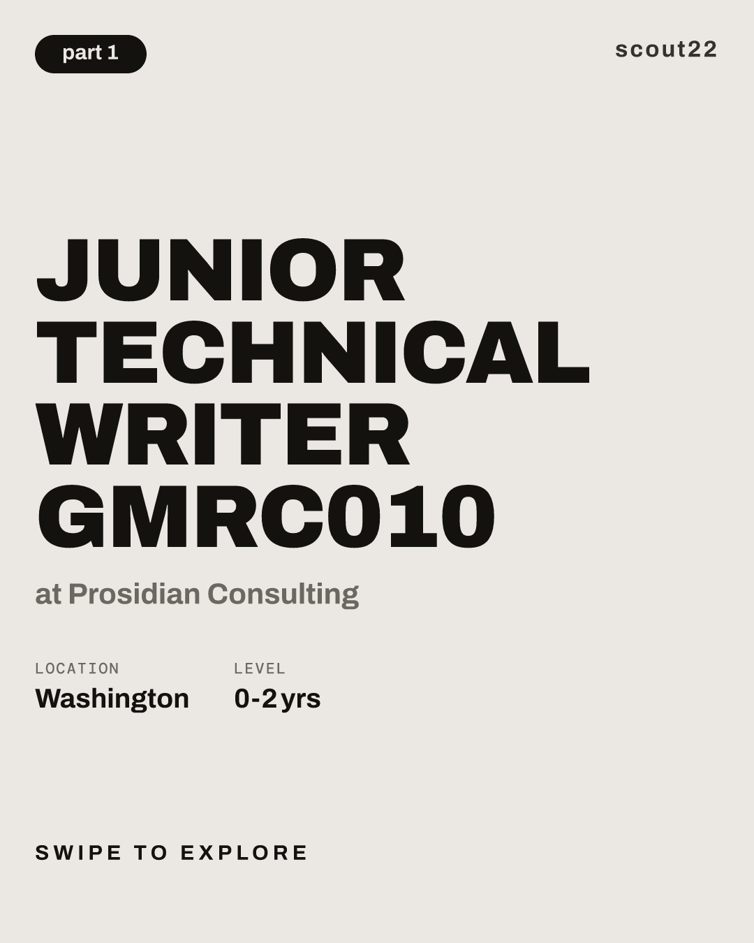 Junior Technical Writer GMRC010 at Prosidian Consulting
