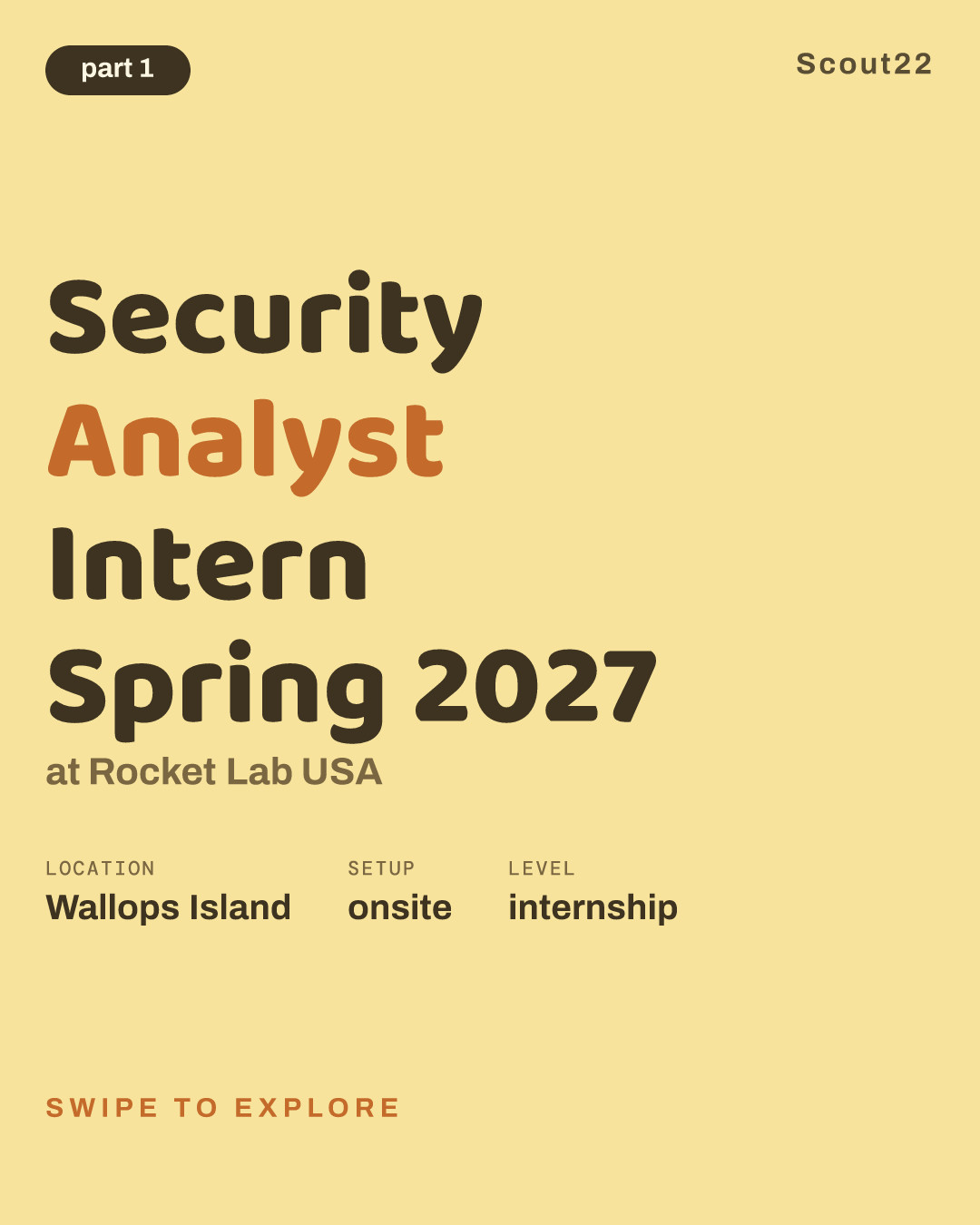 Security Analyst Intern Spring 2027 at Rocket Lab USA