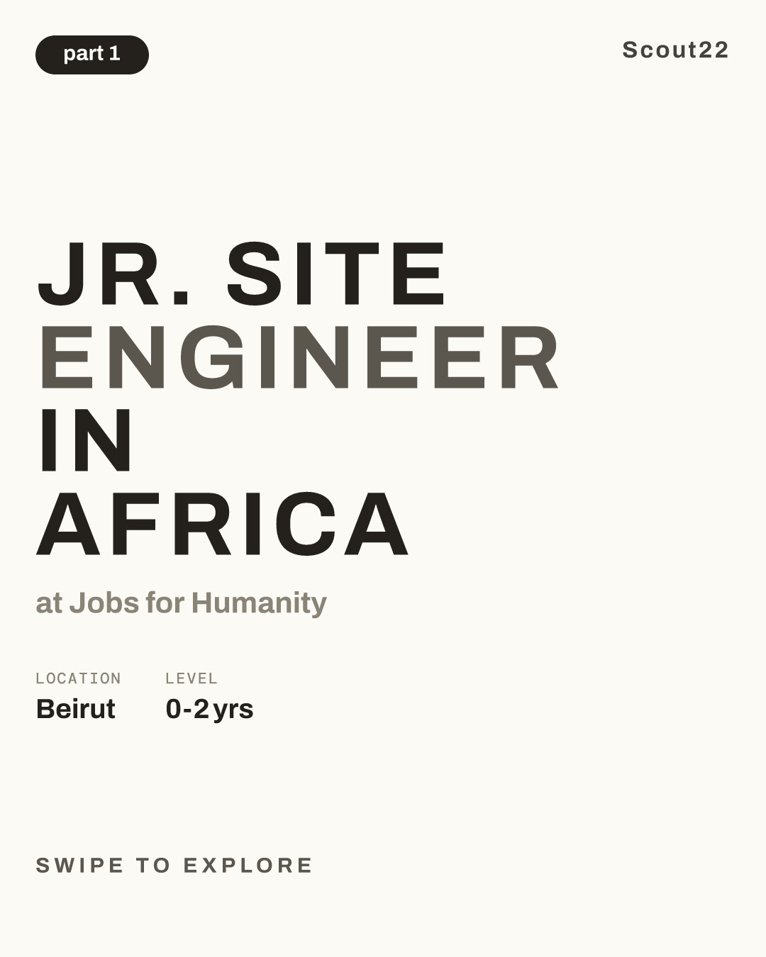Jr. Site Engineer in Africa at Jobs for Humanity