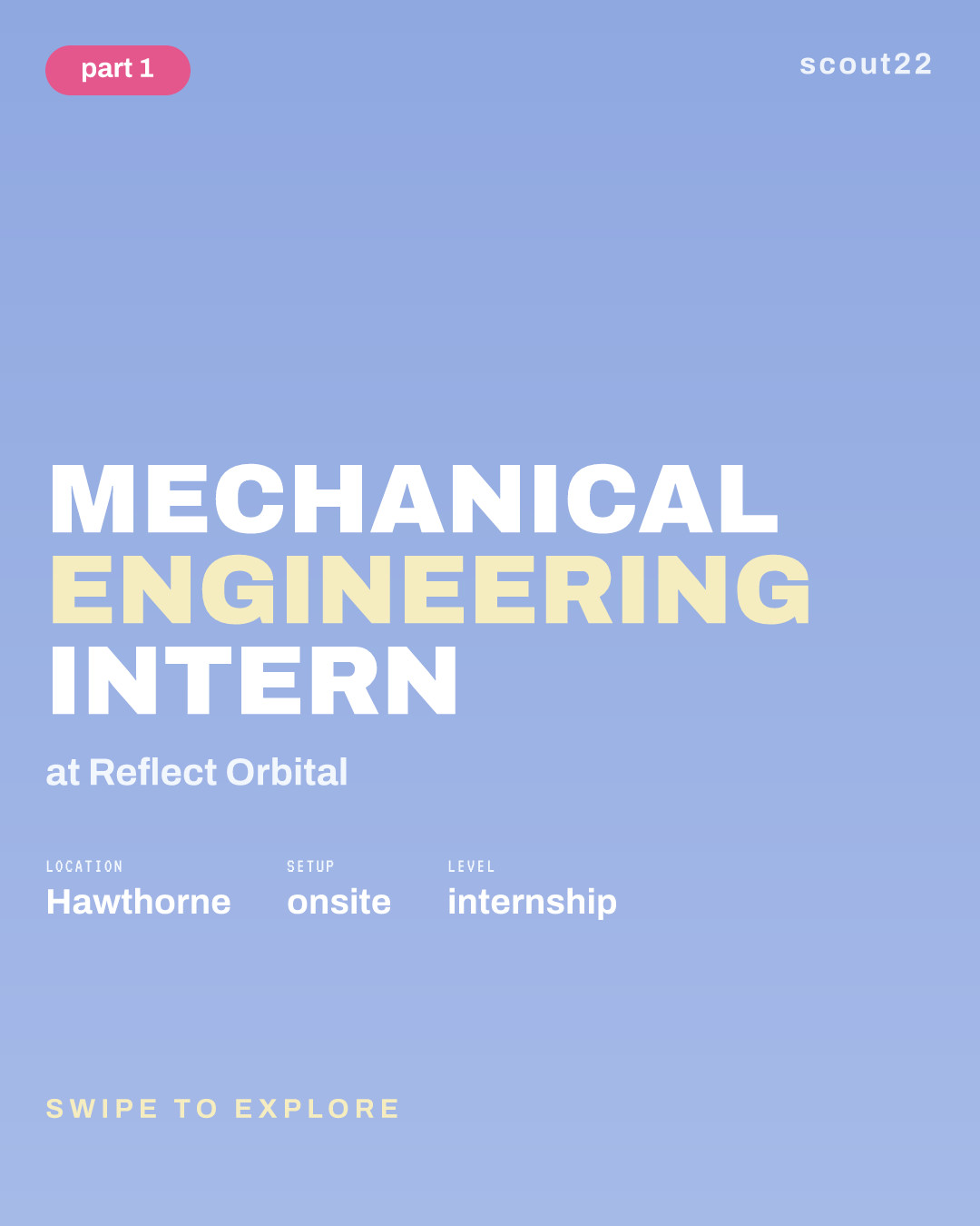 Mechanical Engineering Intern at Reflect Orbital
