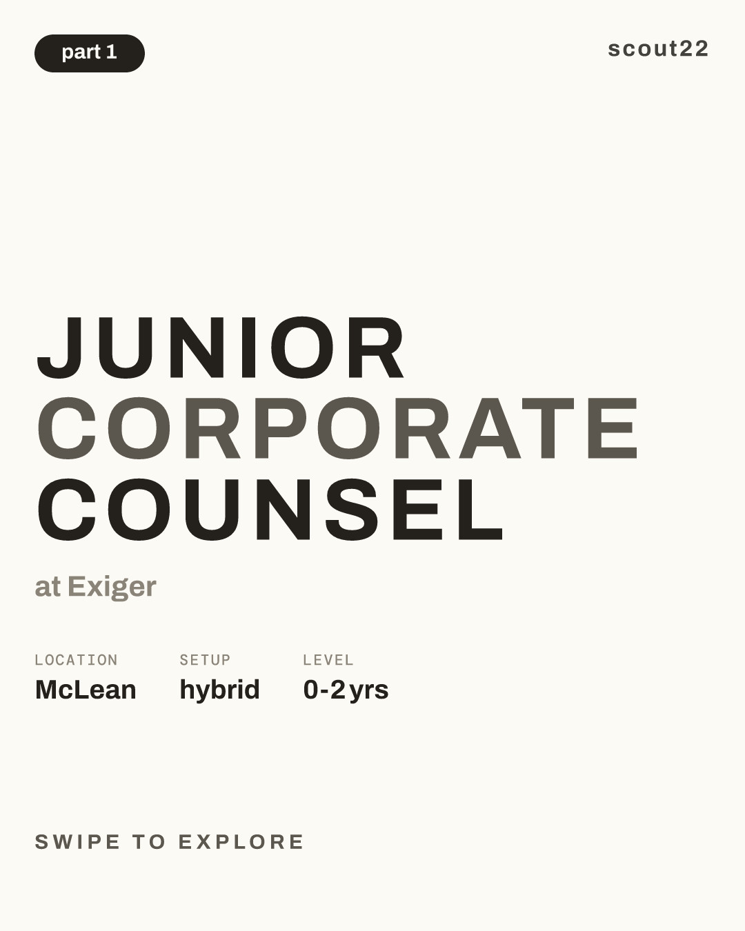 Junior Corporate Counsel at Exiger