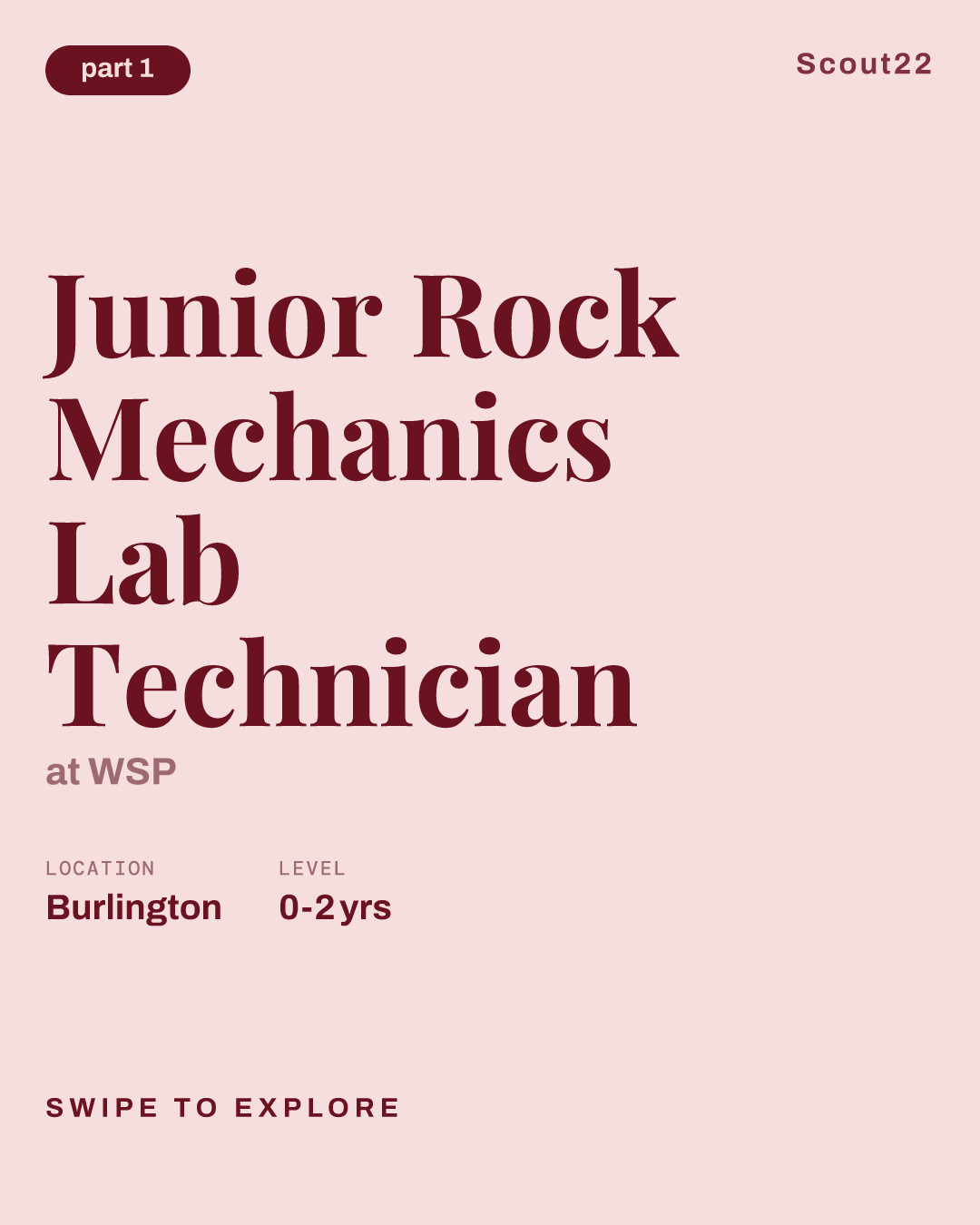 Junior Rock Mechanics Lab Technician at WSP