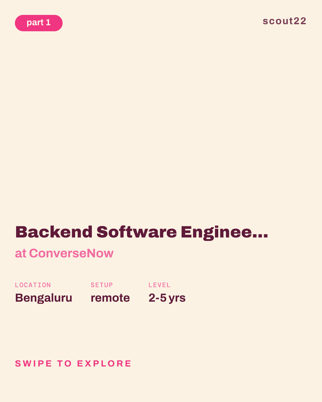 Backend Software Engineer (Job ID: 2283) at ConverseNow
