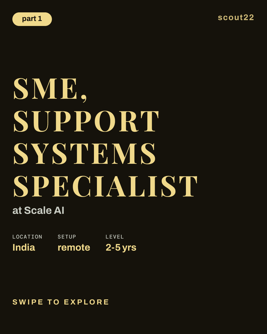 SME, Support Systems Specialist at Scale AI