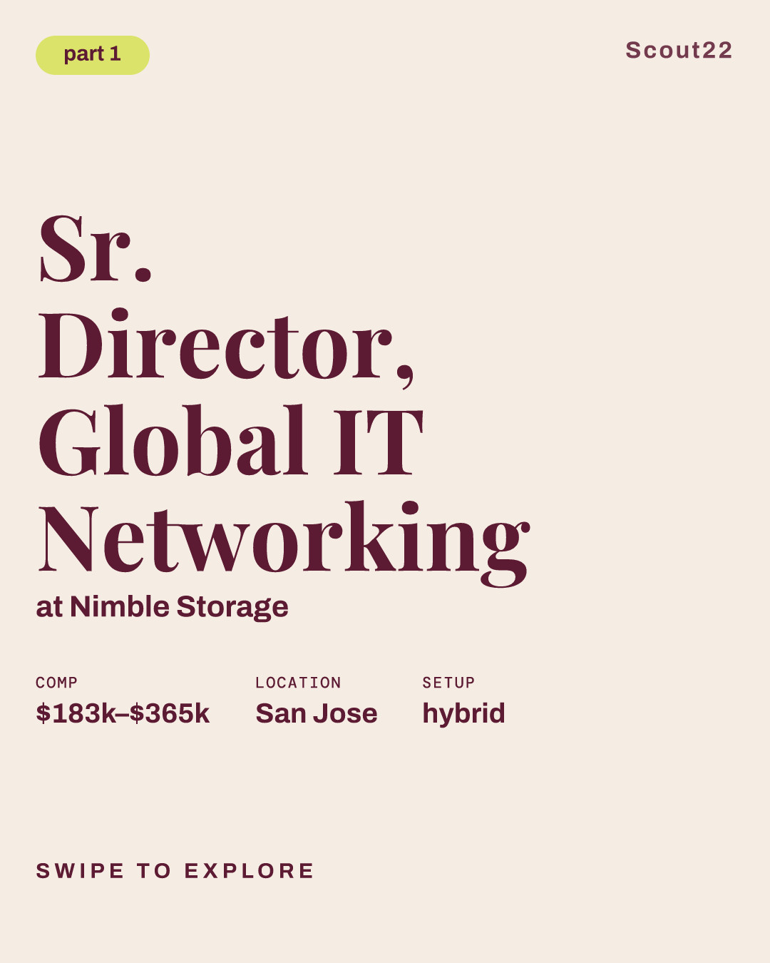 Sr. Director, Global IT Networking at Nimble Storage