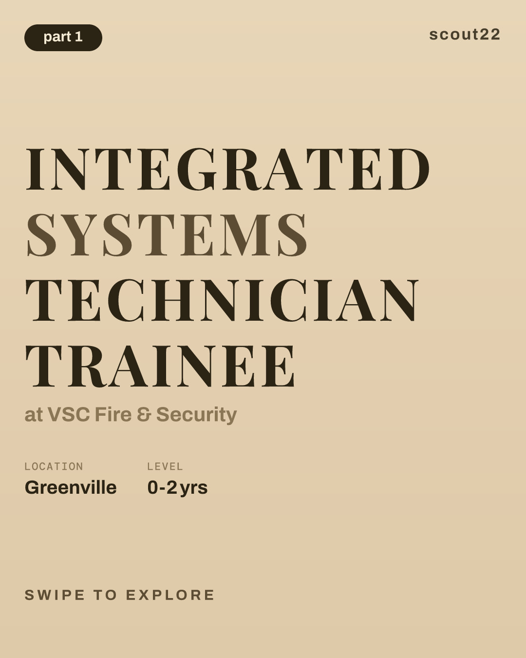 Integrated Systems Technician Trainee at VSC Fire & Security