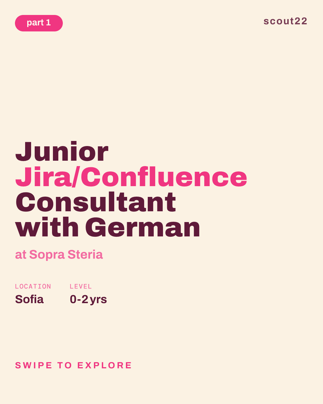 Junior Jira/Confluence Consultant with German at Sopra Steria