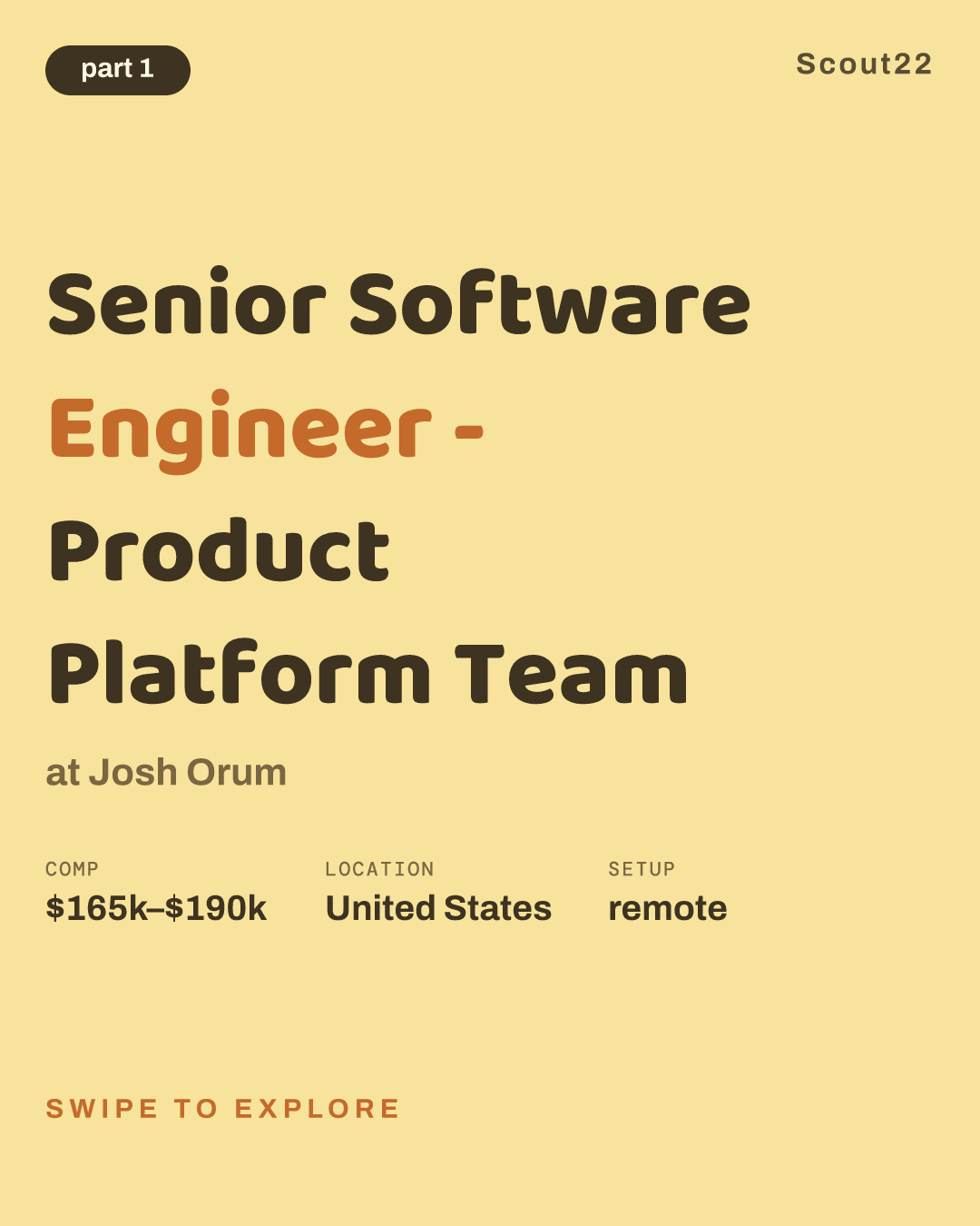 Senior Software Engineer - Product Platform Team at Josh Orum