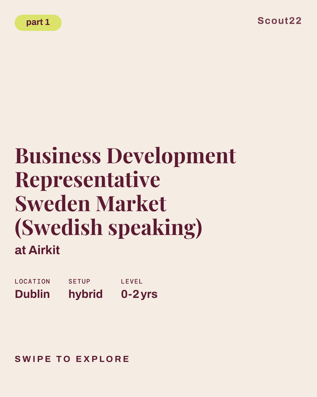 Business Development Representative Sweden Market (Swedish speaking) at Airkit
