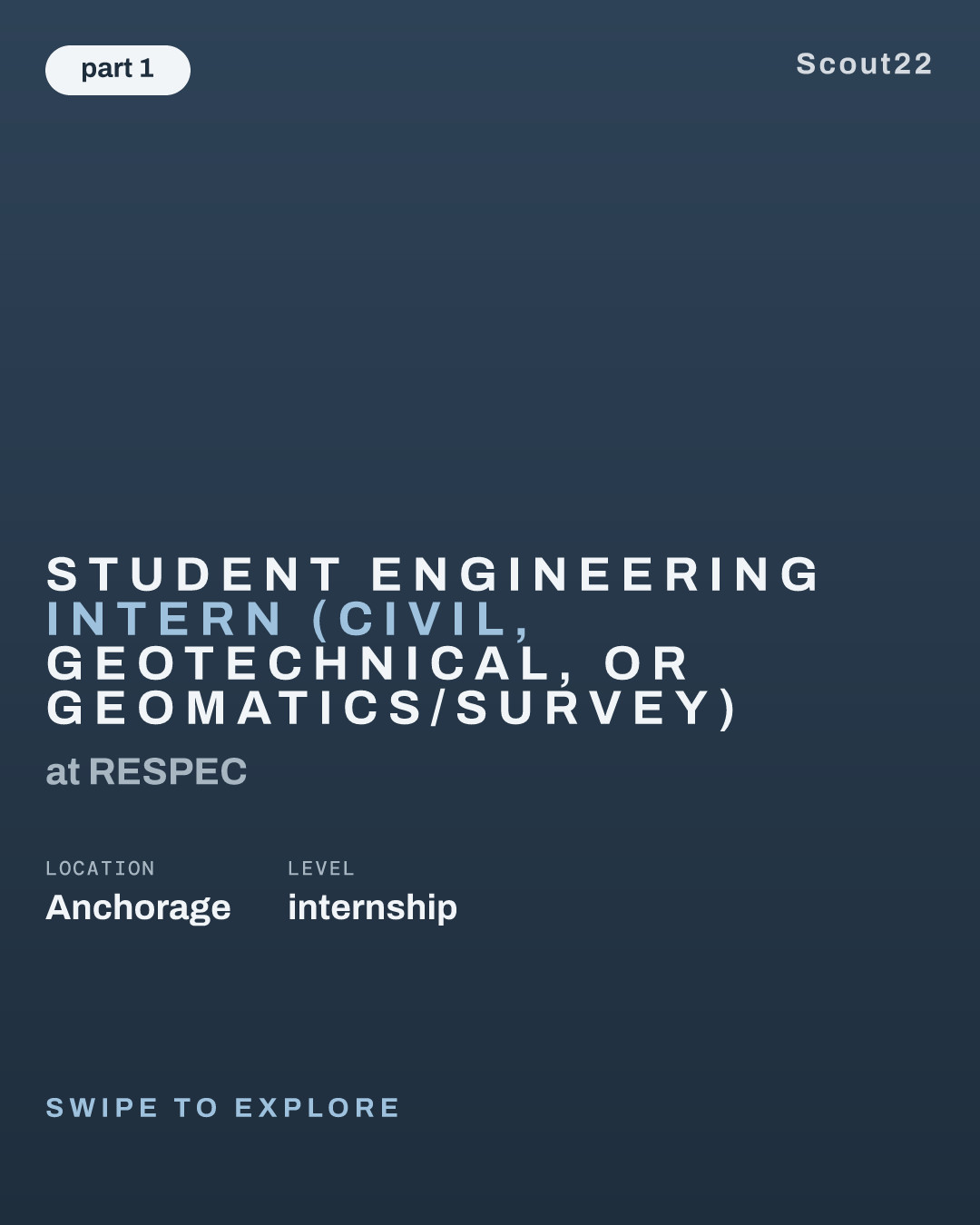 Student Engineering Intern (Civil, Geotechnical, or Geomatics/Survey) at RESPEC