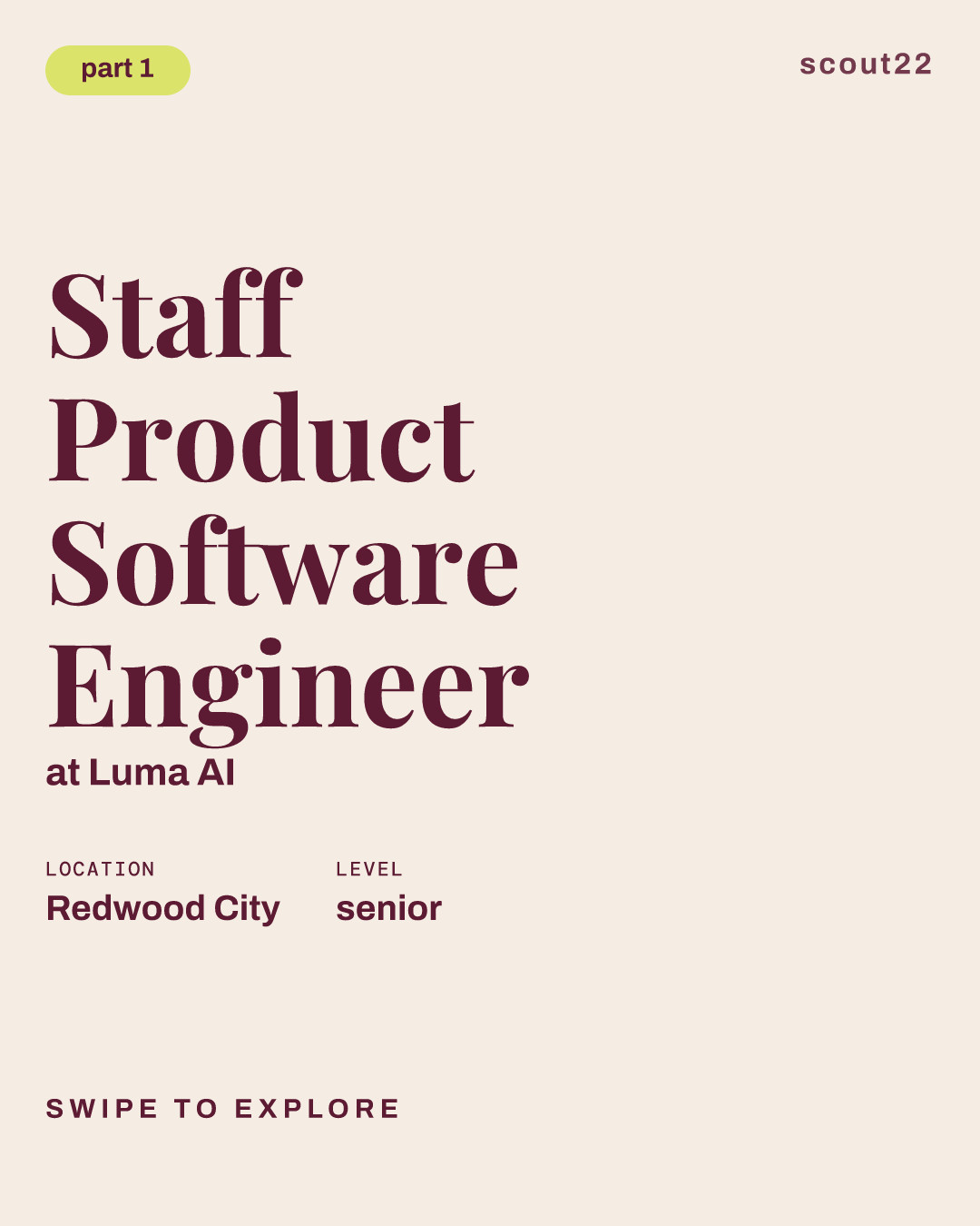 Staff Product Software Engineer at Luma AI