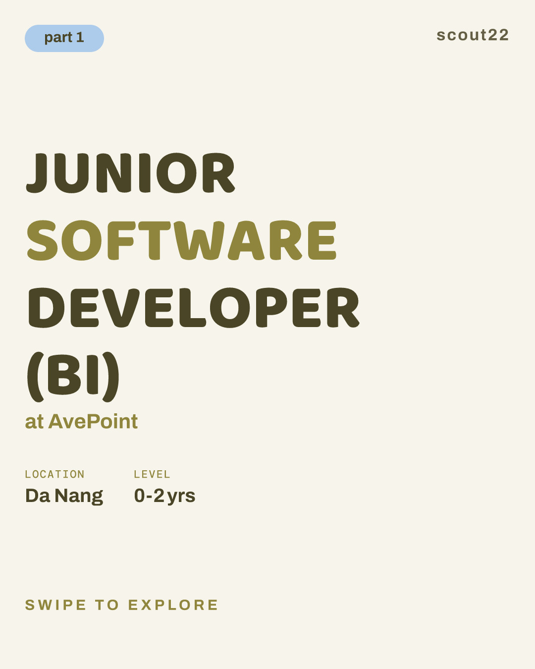 JUNIOR SOFTWARE DEVELOPER (BI) at AvePoint