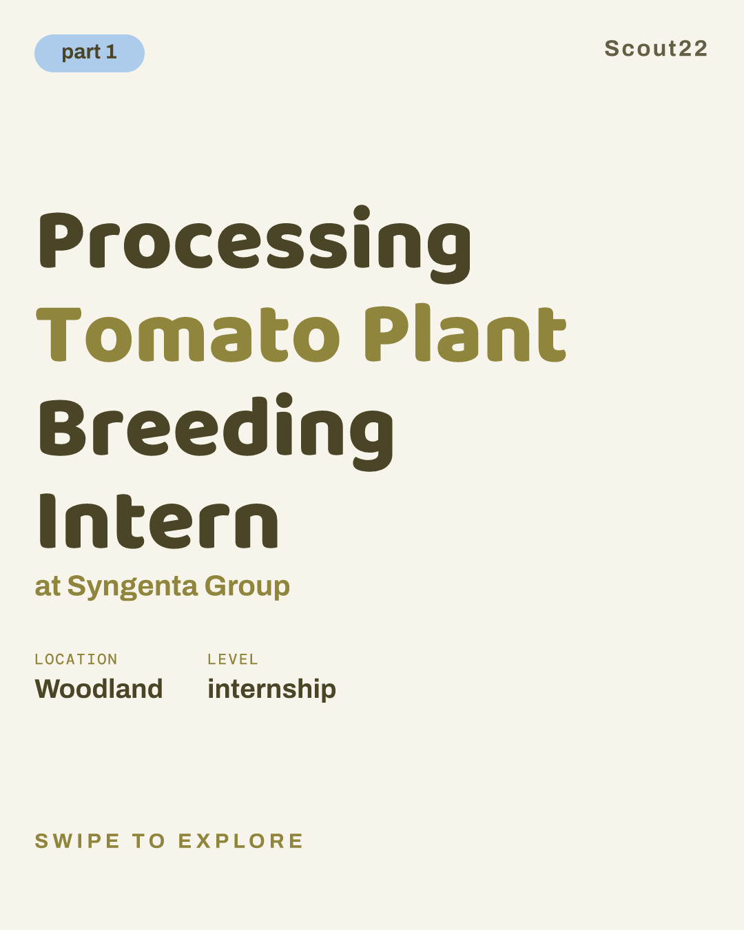 Processing Tomato Plant Breeding Intern at Syngenta Group