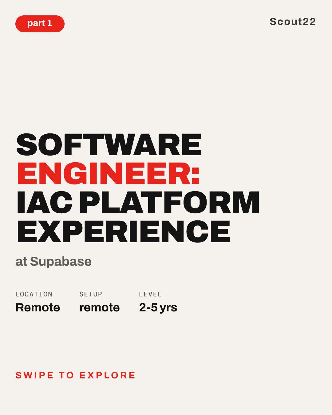 Software Engineer: IaC Platform Experience at Supabase
