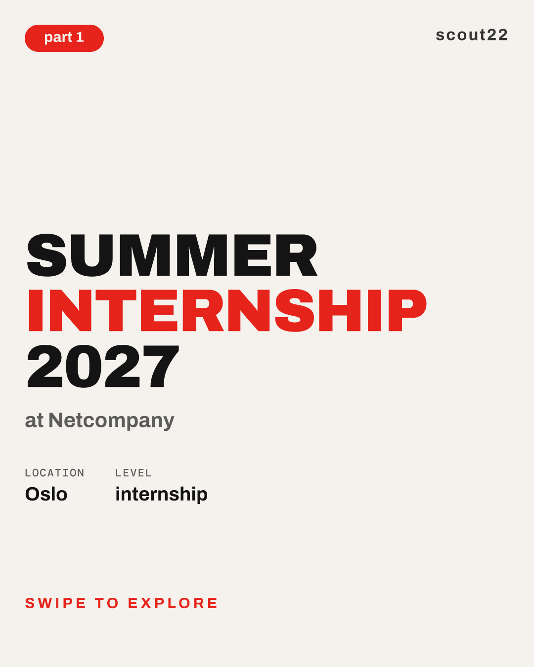 Summer internship 2027 at Netcompany