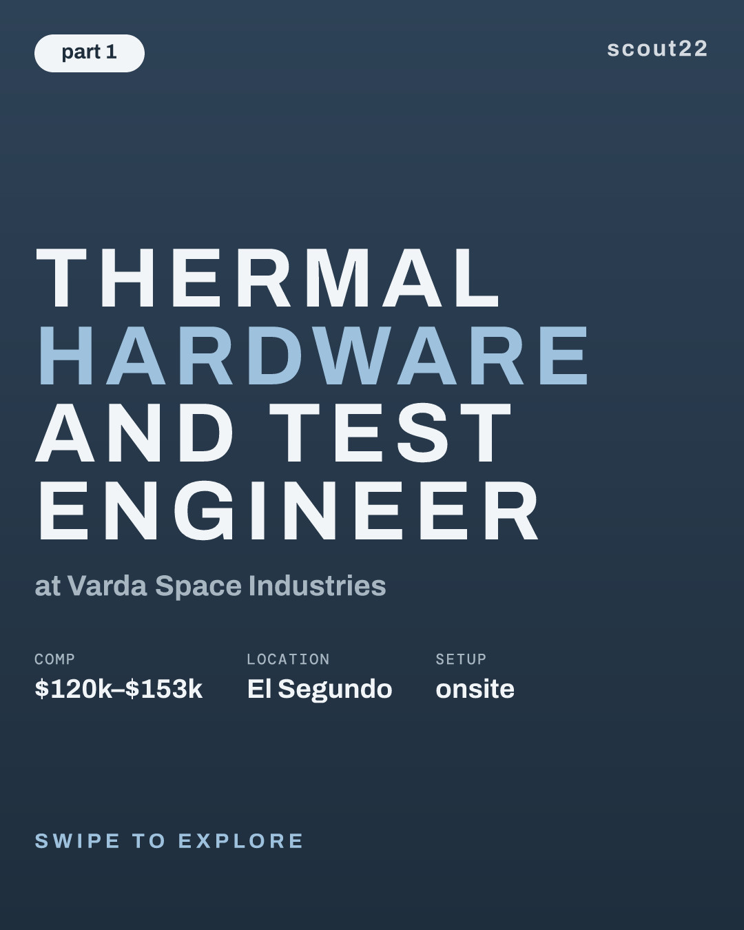 Thermal Hardware and Test Engineer at Varda Space Industries