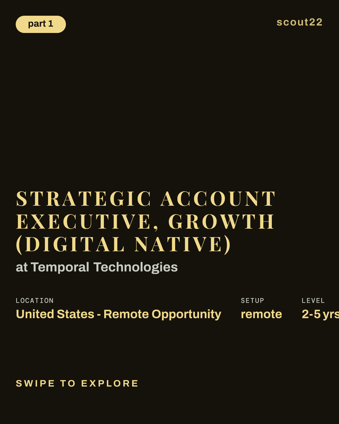 Strategic Account Executive, Growth (Digital Native) at Temporal Technologies
