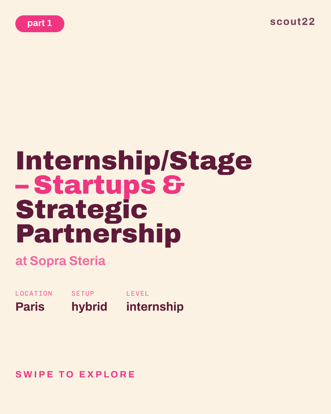 Internship/Stage – Startups & Strategic Partnership at Sopra Steria