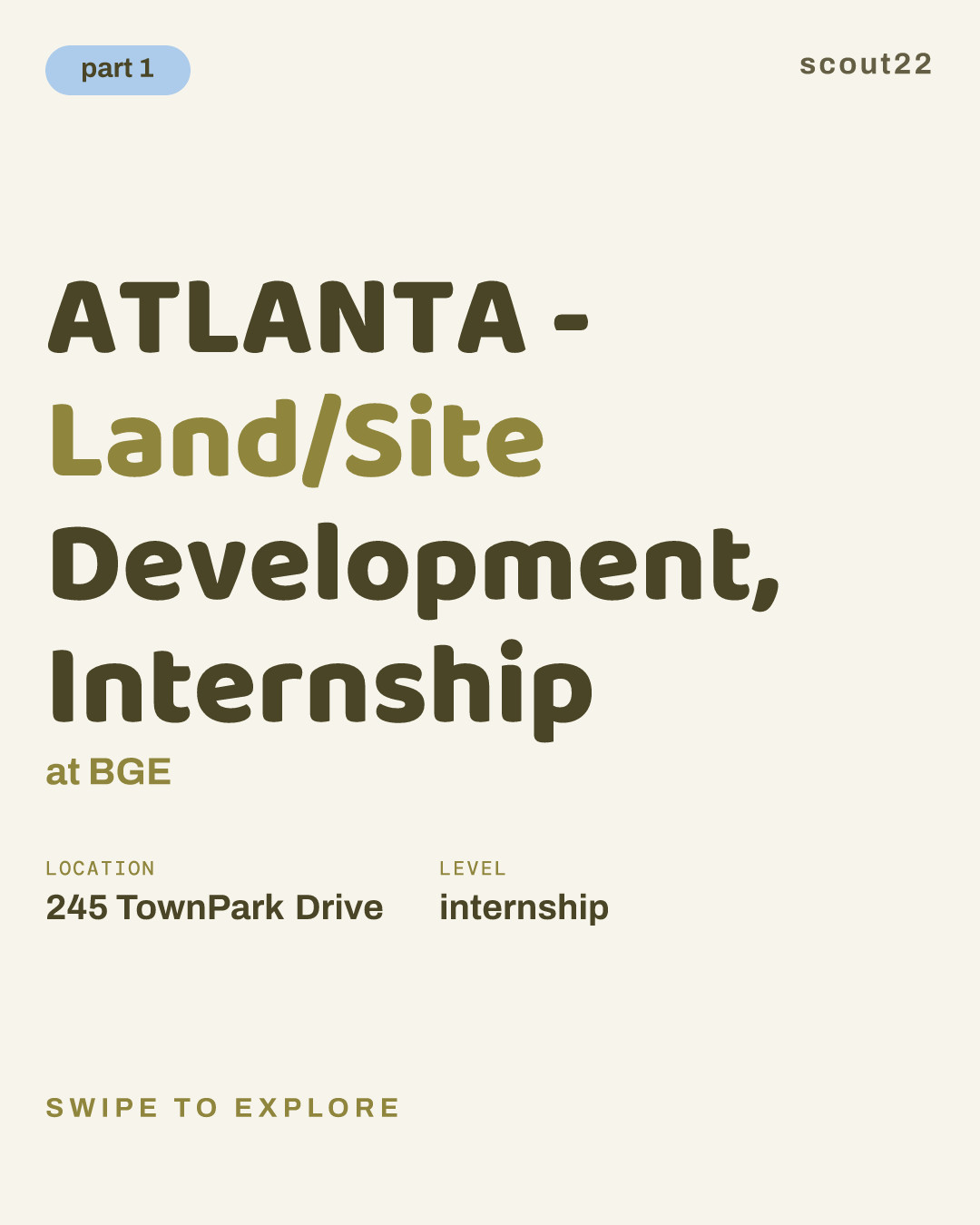 ATLANTA - Land/Site Development, Internship at BGE