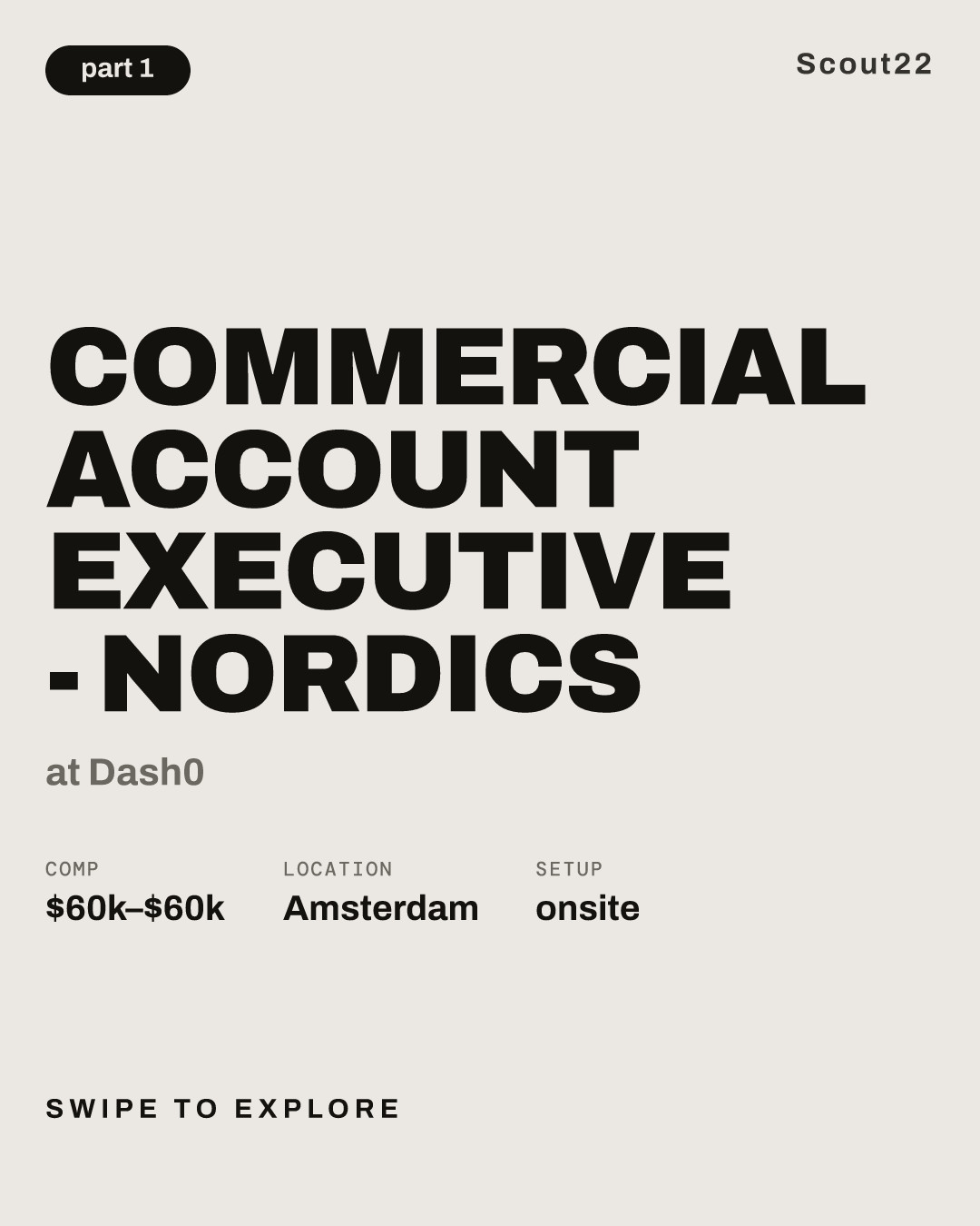 Commercial Account Executive - Nordics at Dash0