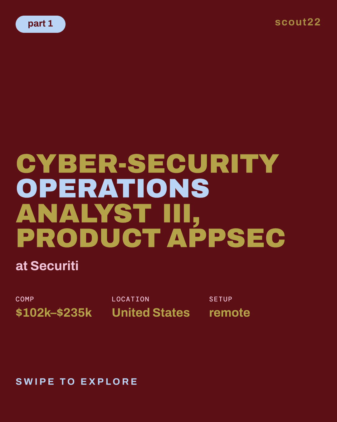Cyber-Security Operations Analyst III, Product AppSec at Securiti