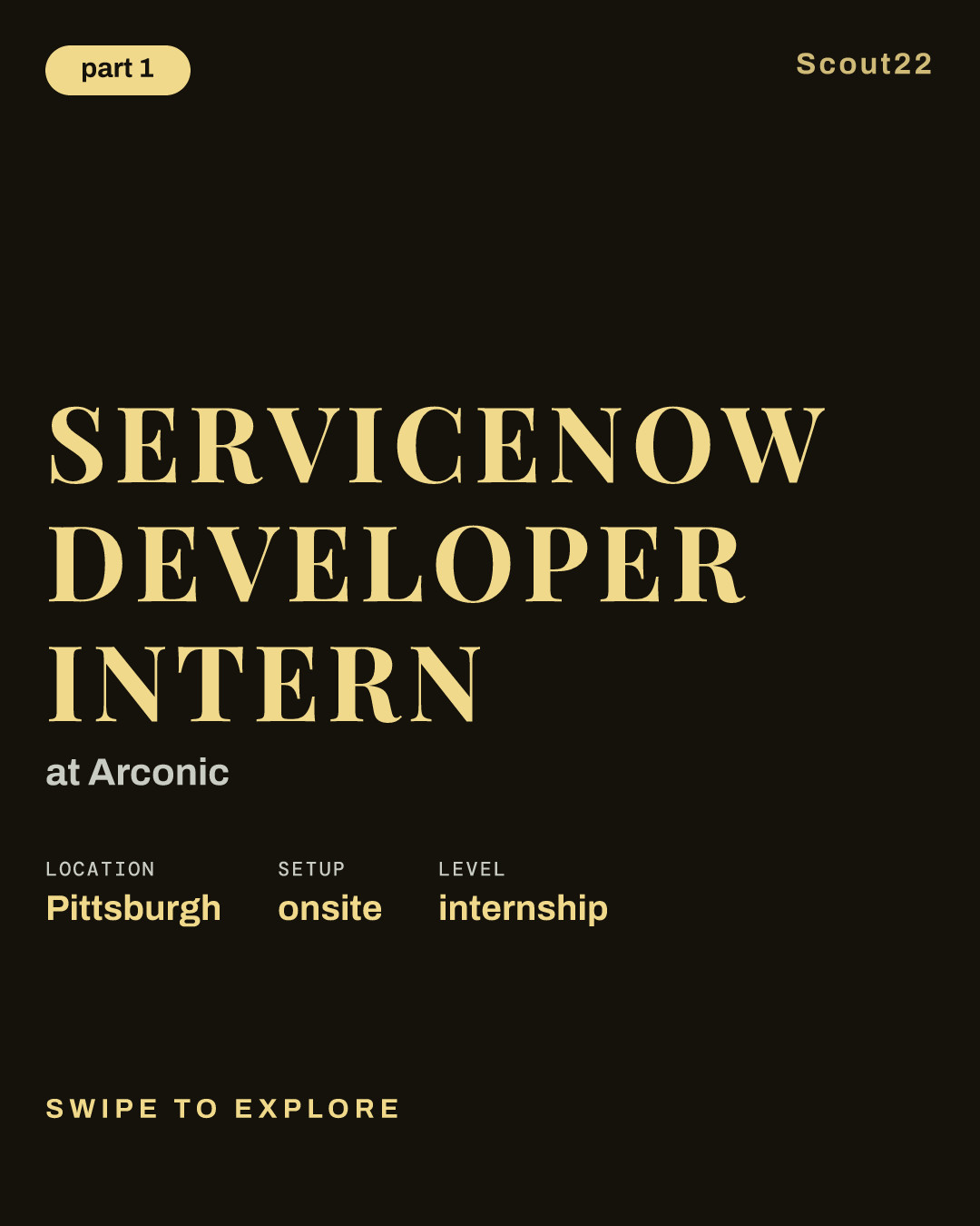 ServiceNow Developer Intern at Arconic