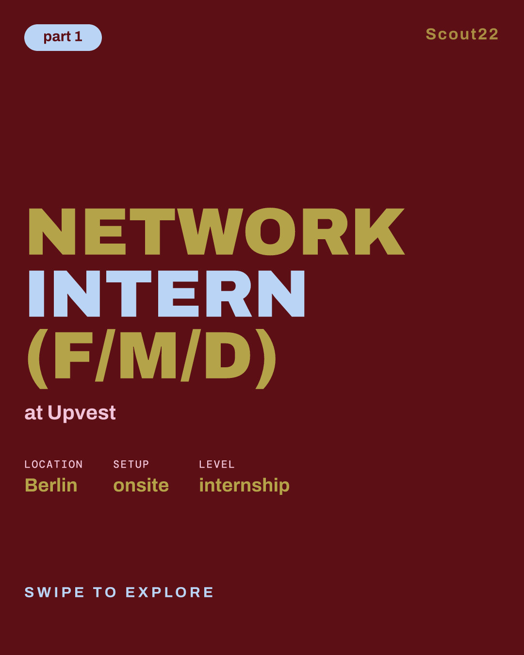 Network Intern (f/m/d) at Upvest