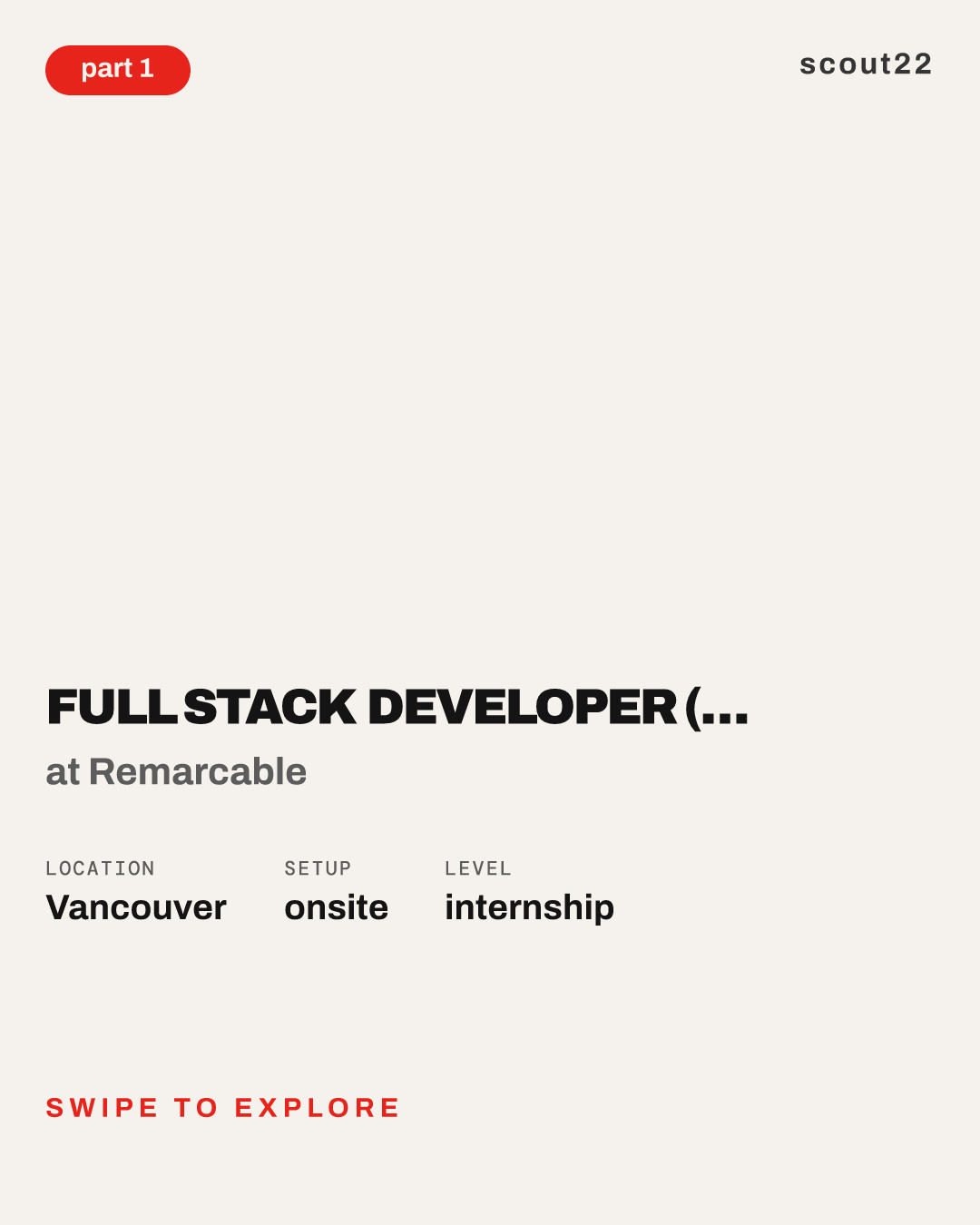 Full Stack Developer (Student Co-op) at Remarcable