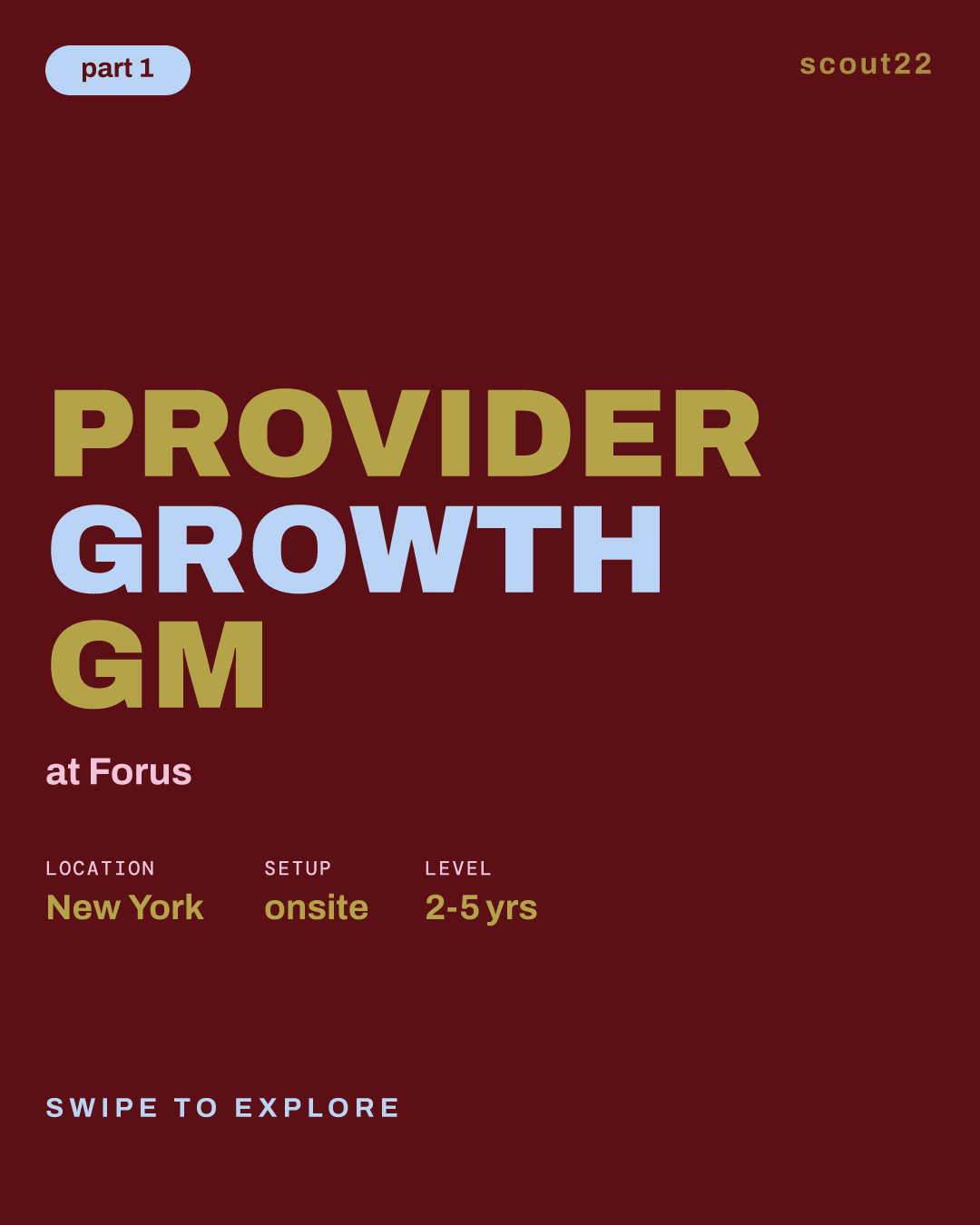 Provider Growth GM at Forus