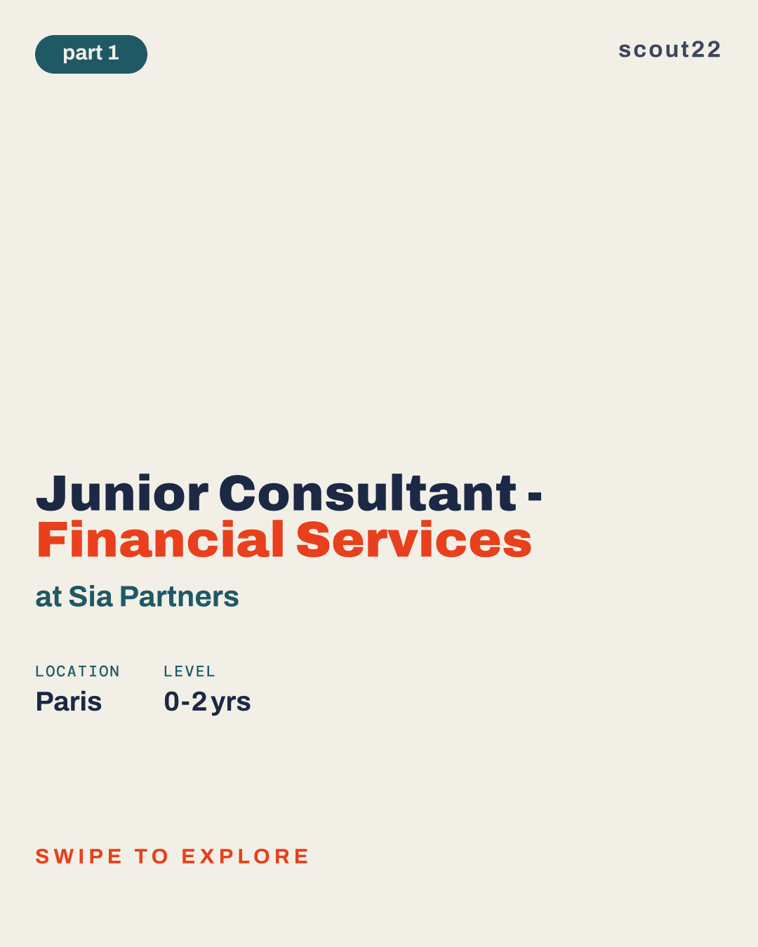 Junior Consultant - Financial Services at Sia Partners