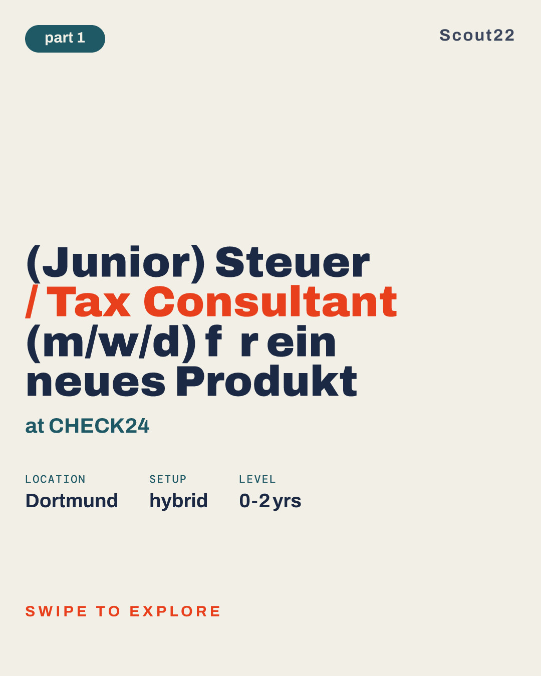 (Junior) Steuer / Tax Consultant (m/w/d) für ein neues Produkt at CHECK24