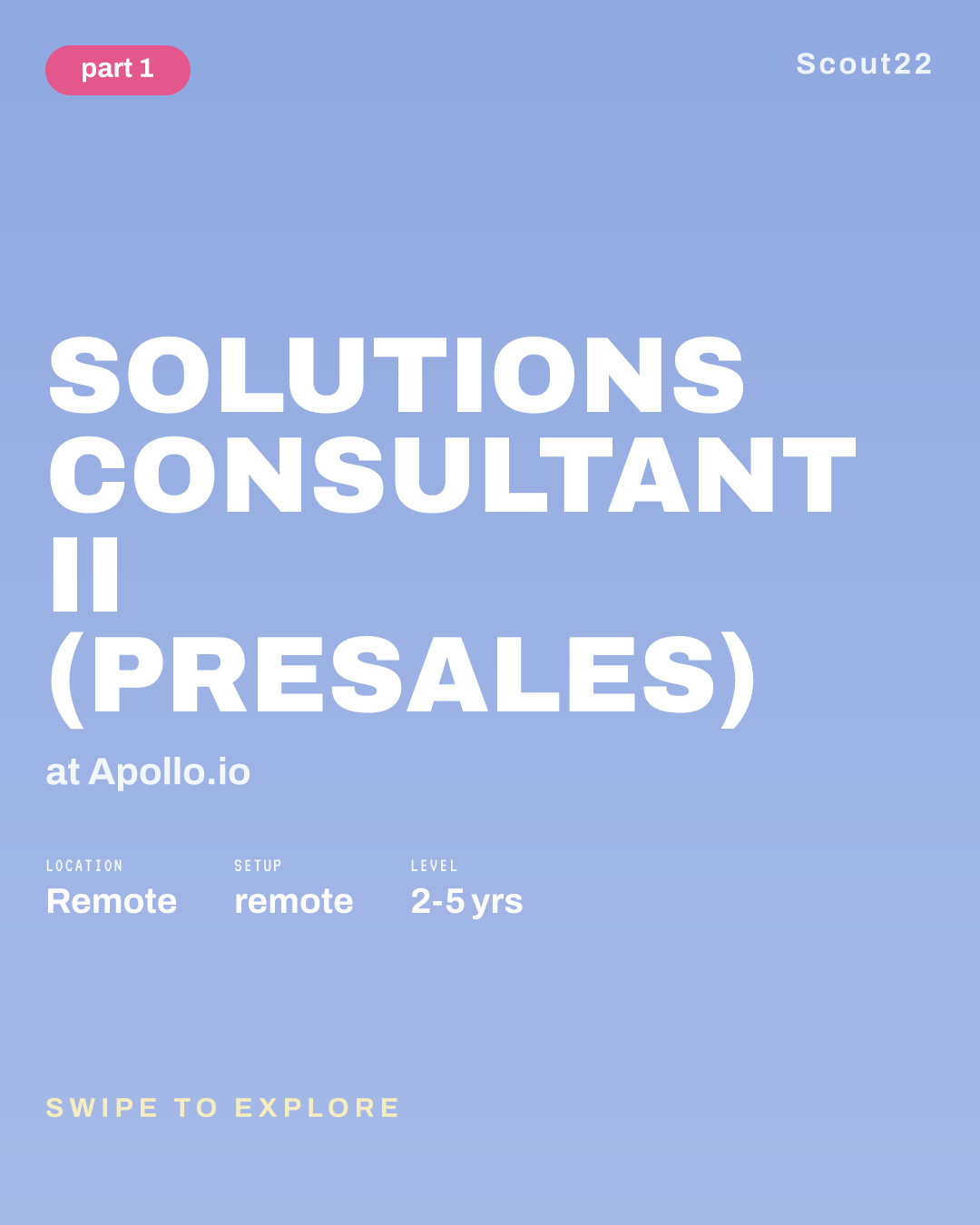 Solutions Consultant II (Presales) at Apollo.io