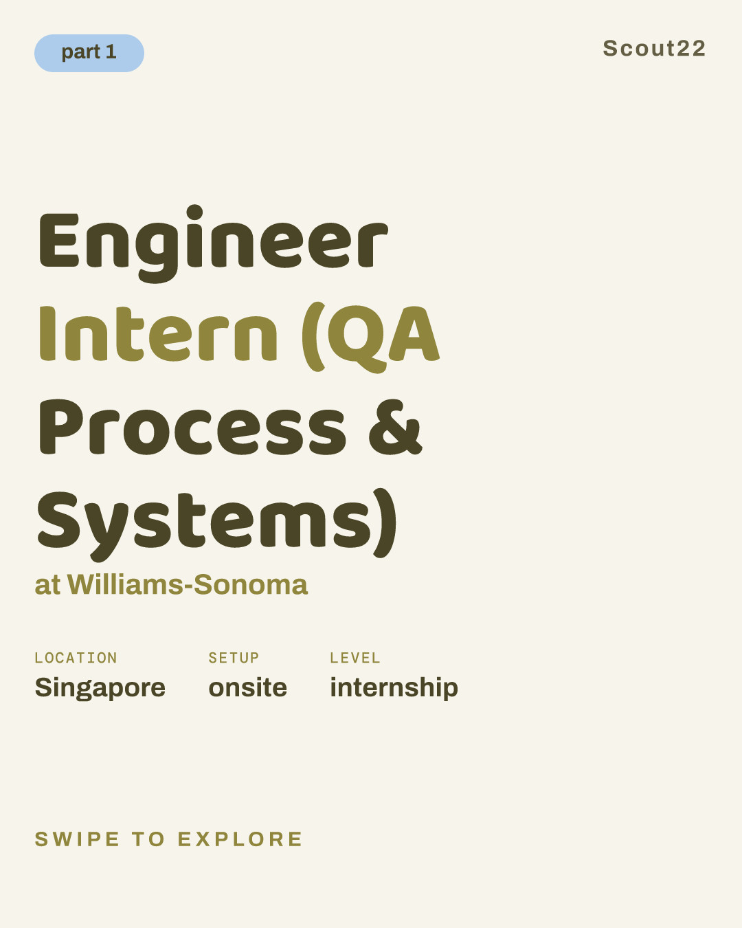 Engineer Intern (QA Process & Systems) at Williams-Sonoma