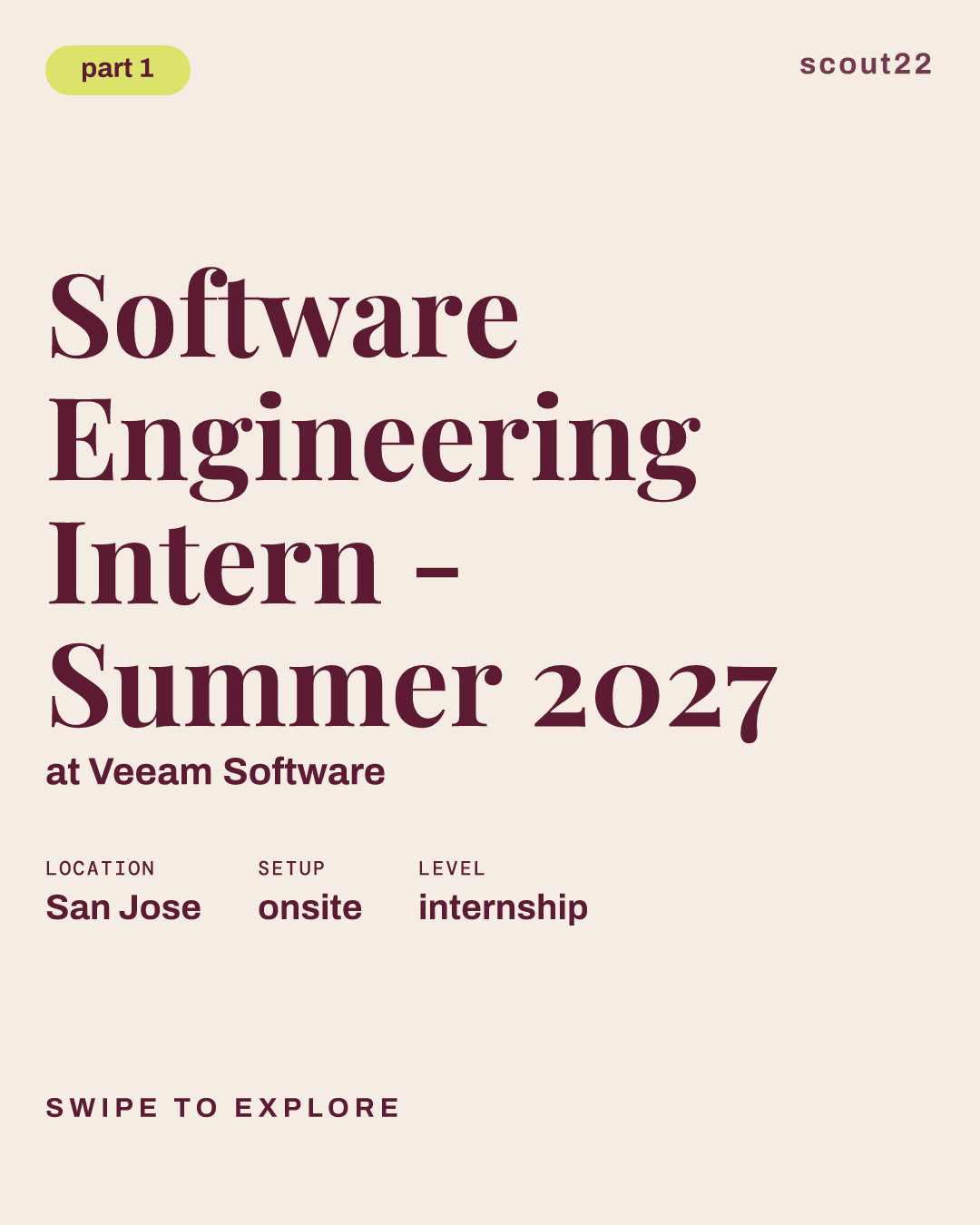 Software Engineering Intern - Summer 2027 at Veeam Software