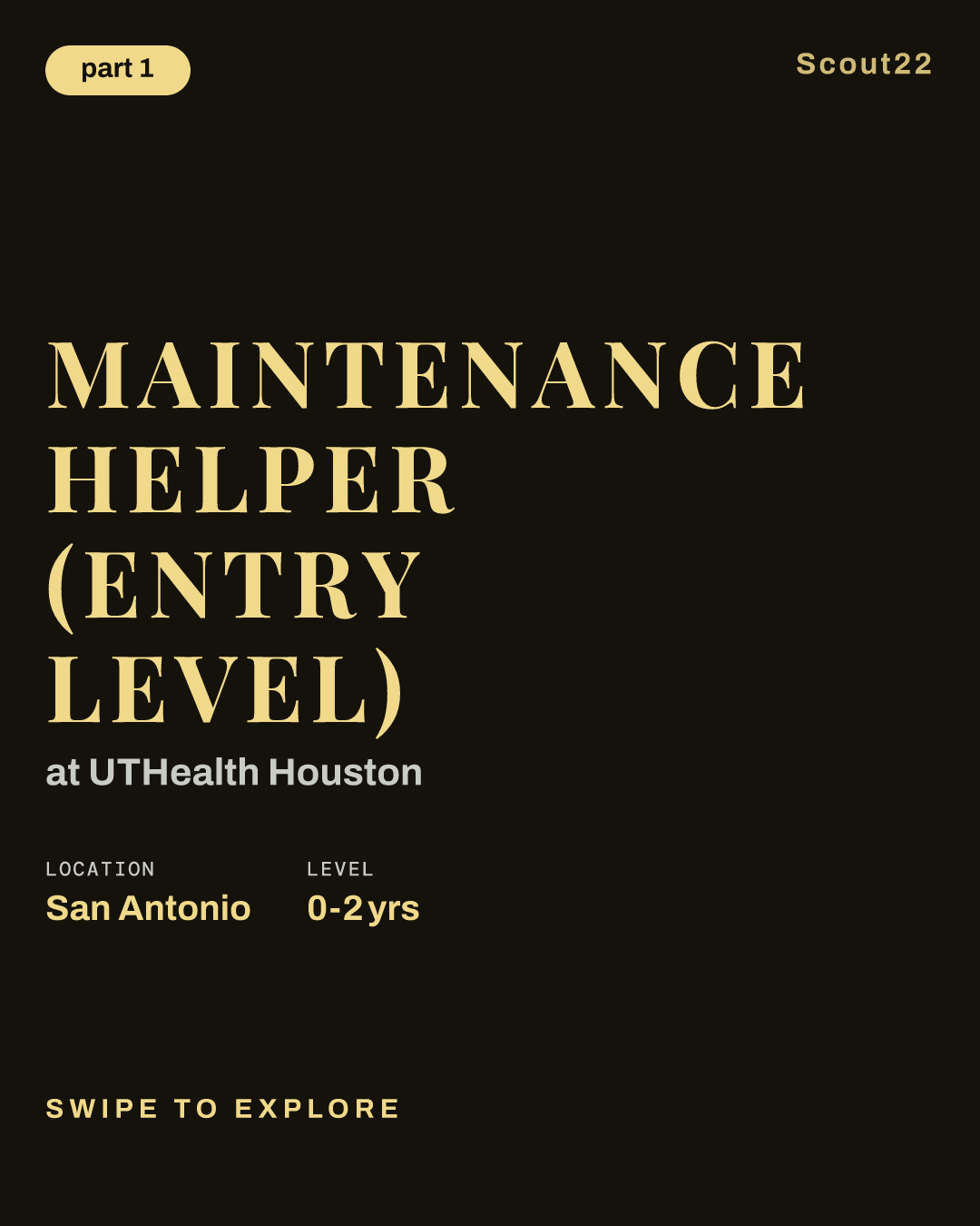 Maintenance Helper (Entry Level) at UTHealth Houston